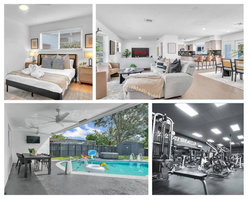 Casa de Férias Traveler's Dream Heated Pool 24/7 Gym Hot Tub Hollywood